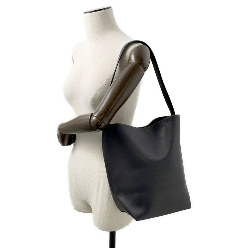 ザ ロウ トートバッグ N/S パーク トート ミディアム レザー W1313 L72 THE ROW ショルダーバッグ 黒