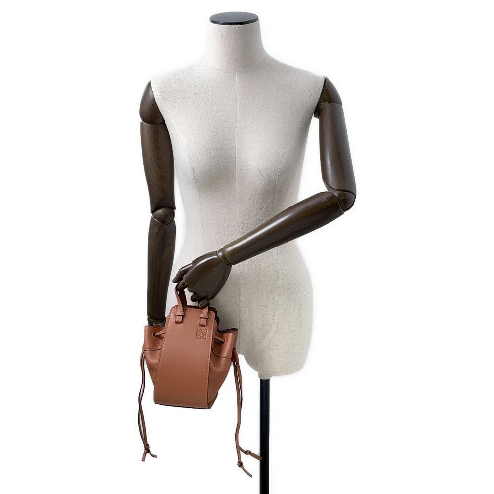 ロエベ ハンドバッグ ドローストリング ハンモック ミニ 314.30.V07 LOEWE 2way ブラウン