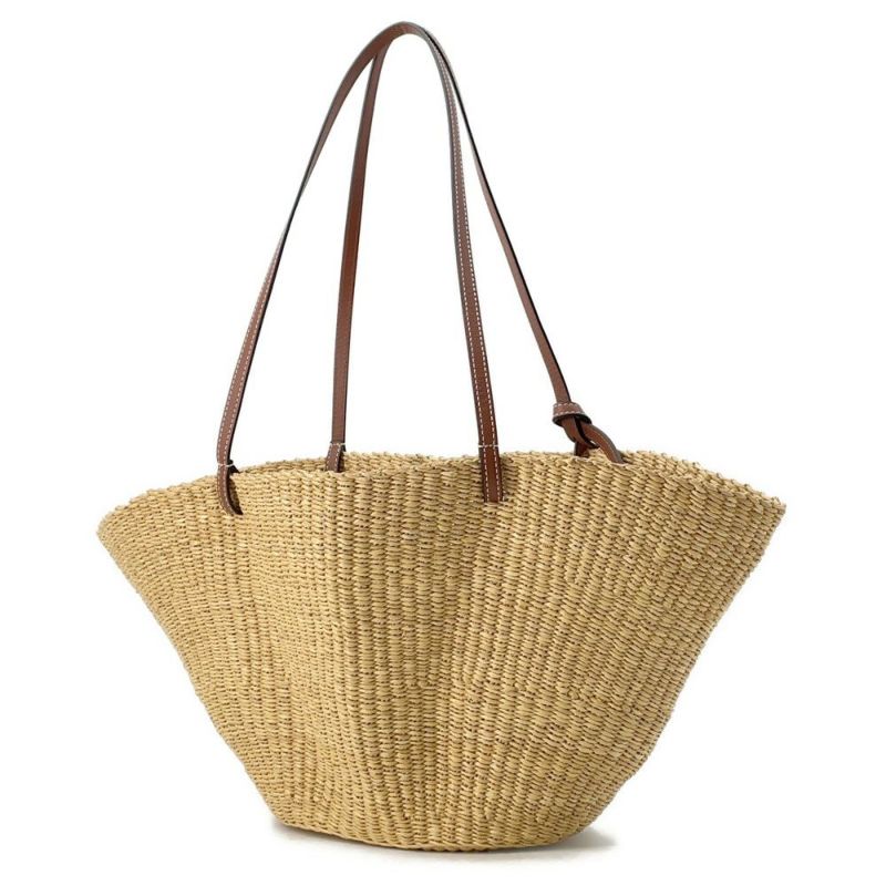 ロエベ ショルダーバッグ アナグラム シェル バスケットバッグ スモール エレファントグラス A223096X02 かごバッグ セール品