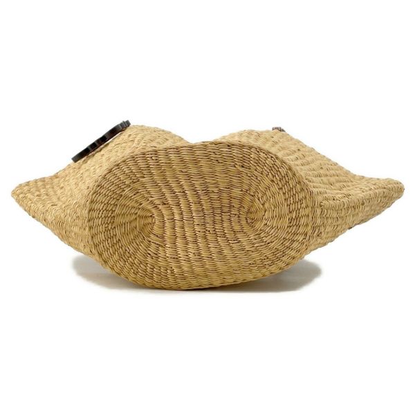 ロエベ ショルダーバッグ アナグラム シェル バスケットバッグ スモール エレファントグラス A223096X02 かごバッグ セール品