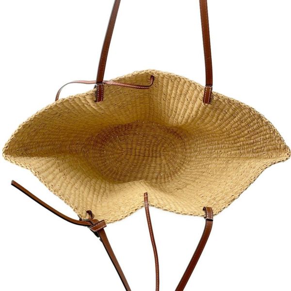 ロエベ ショルダーバッグ アナグラム シェル バスケットバッグ スモール エレファントグラス A223096X02 かごバッグ セール品