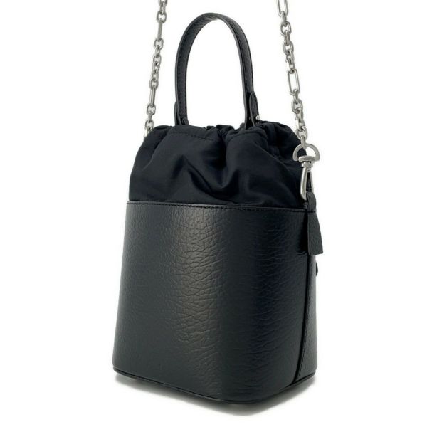 メゾンマルジェラ ハンドバッグ 5AC バケットバッグ カーフレザー S61WG0035 Maison Margiela 2wayチェーンショルダー 黒