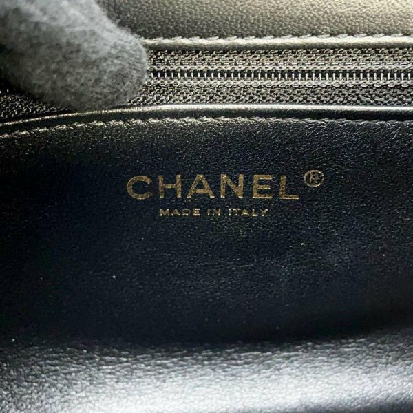 シャネル チェーンショルダーバッグ ミニ マトラッセ ココマーク AS3456 CHANEL 黒