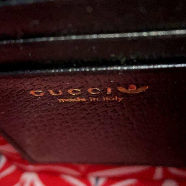 グッチ ショルダーバッグ アディダスコラボ GGロゴ ミニ ポーチ レザー 721794 GUCCI adidas　黒 白