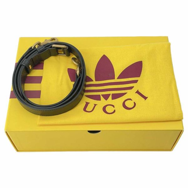 グッチ ショルダーバッグ アディダスコラボ GGロゴ ミニ ポーチ レザー 721794 GUCCI adidas　黒 白