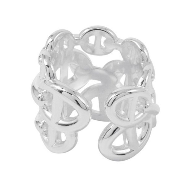 エルメス リング シェーヌダンクルアンシェネ TGM Ag925 #48 HERMES エルメス リング 指輪 シェーヌダンクル アンシェネTGM #55(約