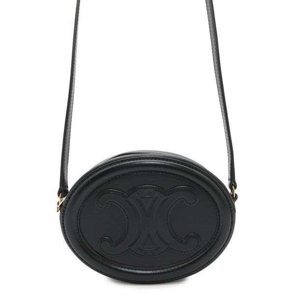 セリーヌ ショルダーバッグ オーバルパース キュイルトリオンフ 10I703DPQ CELINE バッグ 黒