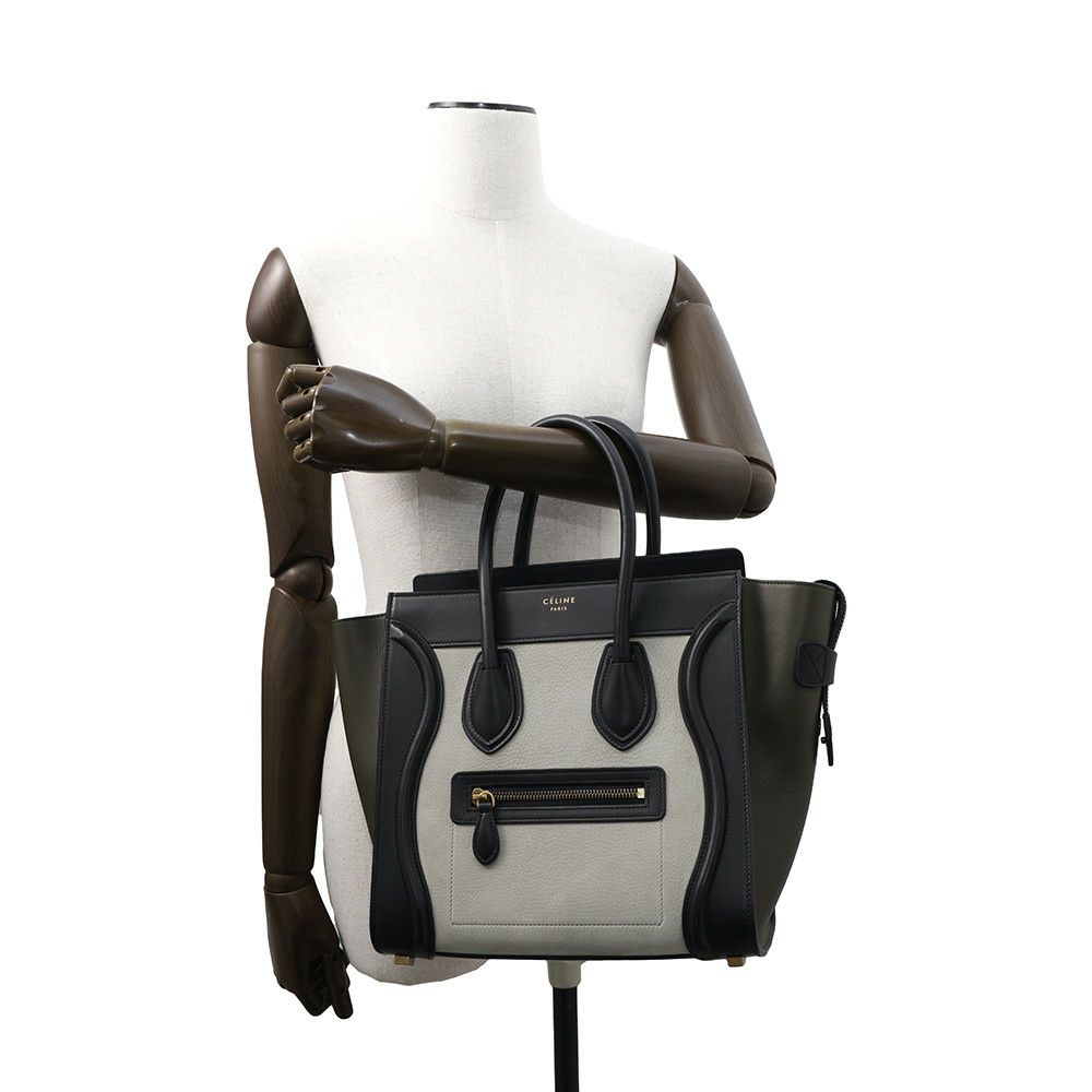 セリーヌ ハンドバッグ ラゲージ マイクロショッパー レザー CELINE バッグ 黒