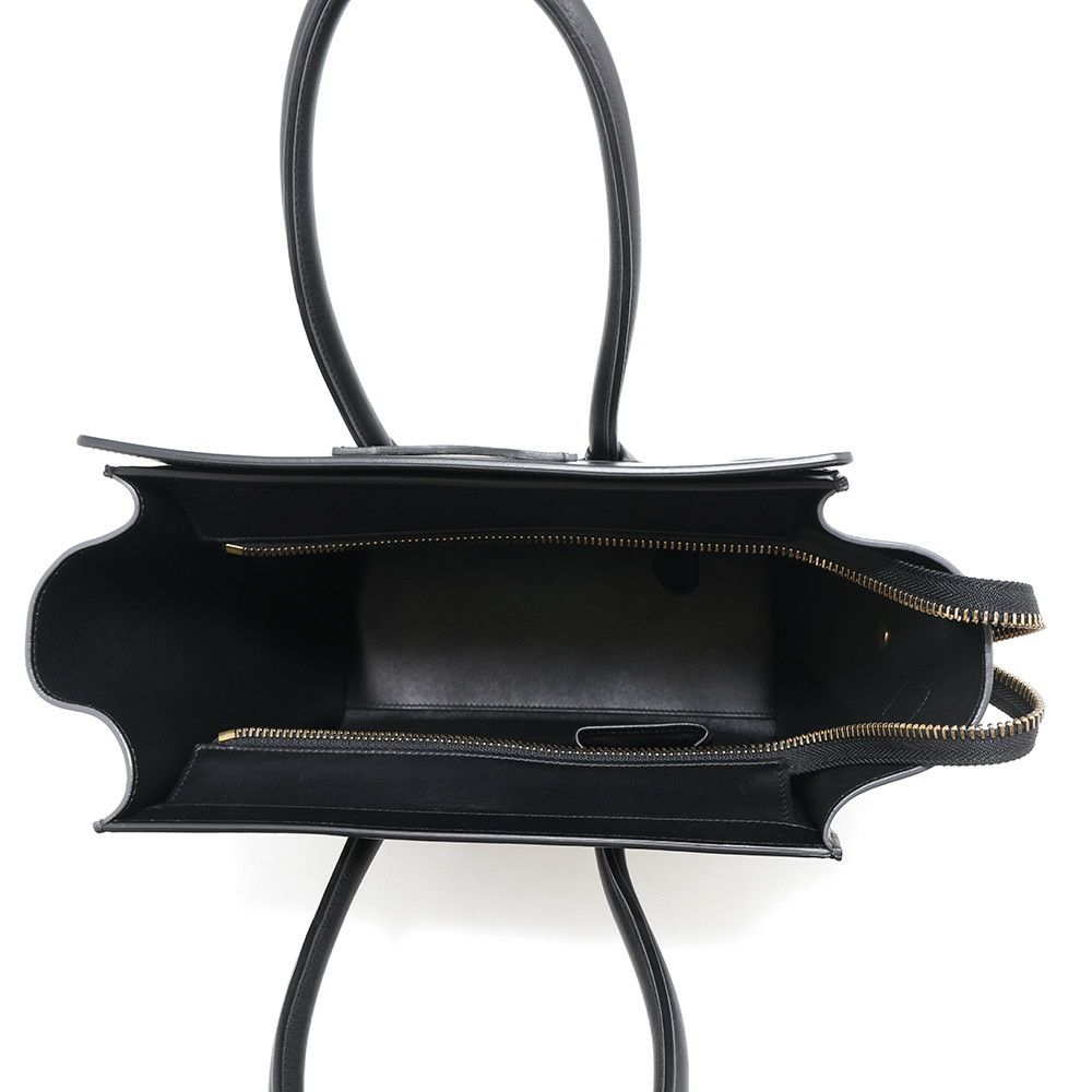 セリーヌ ハンドバッグ ラゲージ マイクロショッパー レザー CELINE バッグ 黒