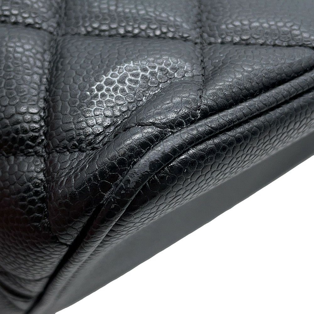 シャネル トートバッグ 復刻トート マトラッセ ココマーク キャビアスキン A01804 CHANEL 黒