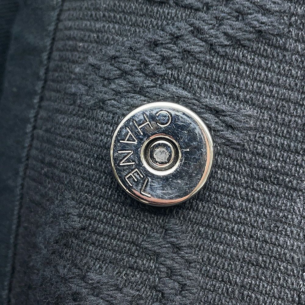 シャネル チェーントートバッグ ココマーク コットン A57168 CHANEL 2way 黒