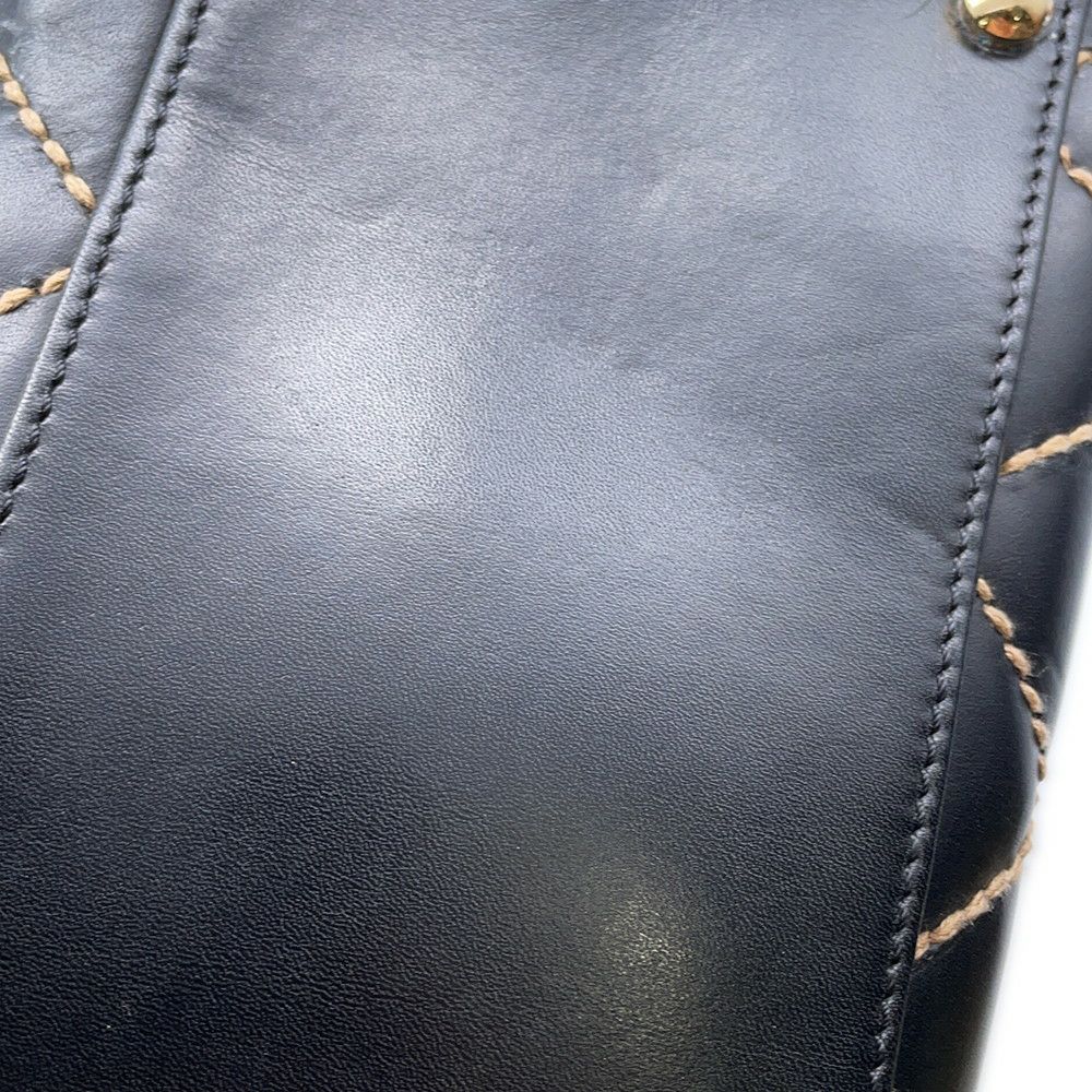 シャネル ハンドバッグ ワイルドステッチ ラムスキン A20665 CHANEL バッグ 黒
