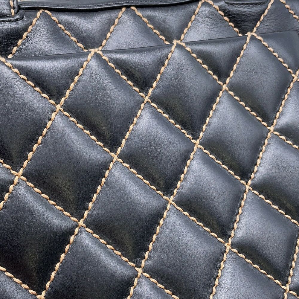 シャネル ハンドバッグ ワイルドステッチ ラムスキン A20665 CHANEL バッグ 黒