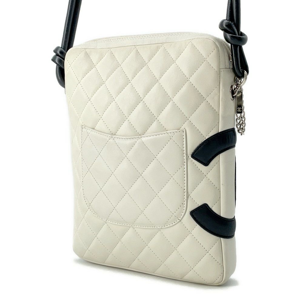 シャネル ショルダーバッグ カンボンライン ミディアム ココマーク A25178 CHANEL バッグ 白 黒