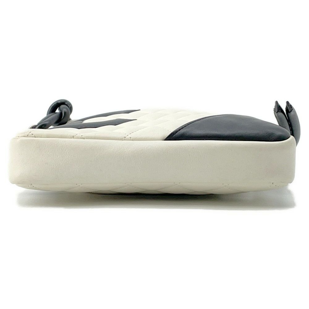 シャネル ショルダーバッグ カンボンライン ミディアム ココマーク A25178 CHANEL バッグ 白 黒