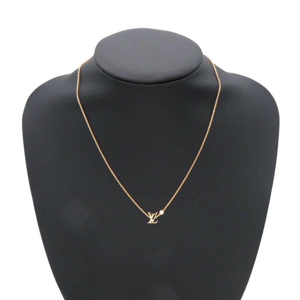 ルイヴィトン ネックレス パンダンティフ イディール ブロッサム ダイヤモンド 1P 約0.03ct K18PG Q93655 LOUIS VUITTON ジュエリー