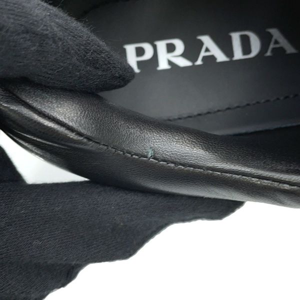 【美品】PRADA モノリス　厚底レザー スニーカー ブラック　1E119N プラダ スニーカー モノリス 厚底 レディースサイズ38 1/2 1E119N