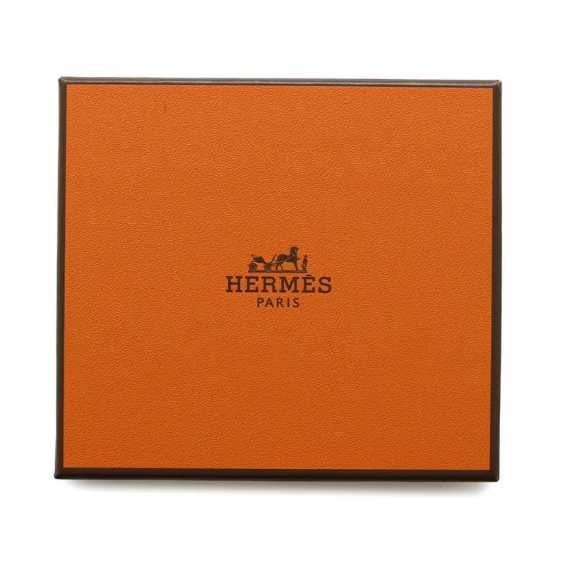 エルメス コインケース バスティア ヴェルソ オレンジ/ライム エプソン B刻印 HERMES 財布