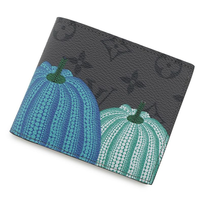 ルイヴィトン 二つ折り財布 モノグラム・エクリプス リバース LV×YK ポルトフォイユ・マルコ M82101 草間彌生