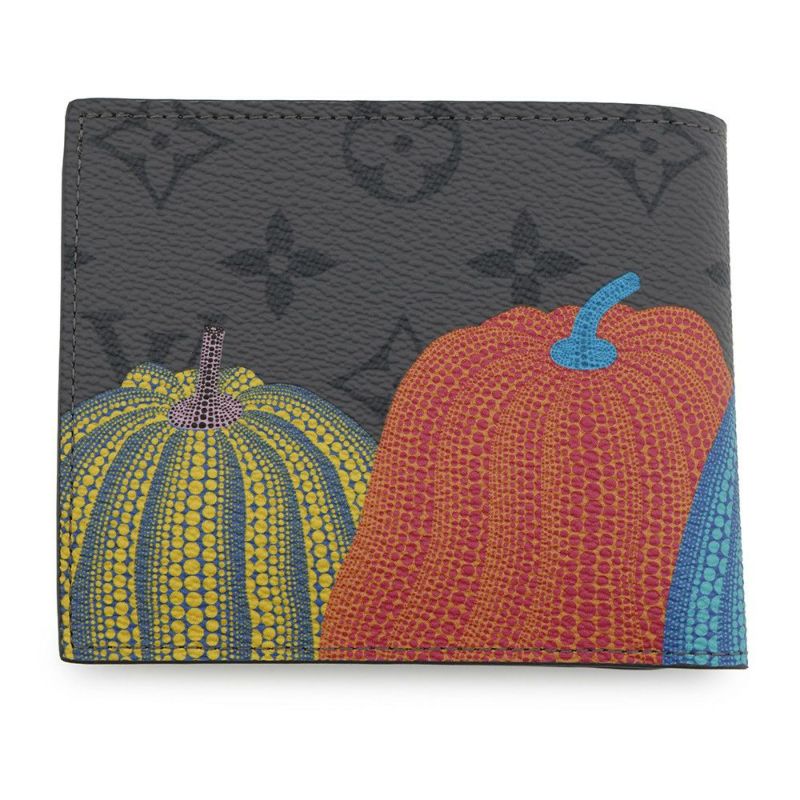 ルイヴィトン 二つ折り財布 モノグラム・エクリプス リバース LV×YK ポルトフォイユ・マルコ M82101 草間彌生