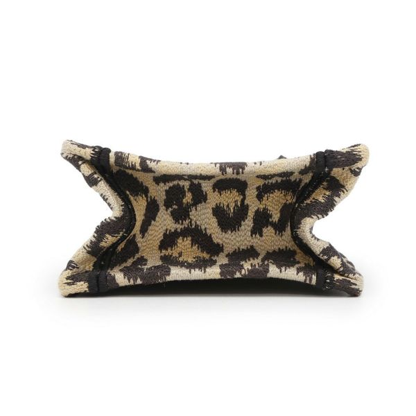 クリスチャン・ディオール ハンドバッグ ブックトートミニ レオパード S5555CRHM Christian Dior 2wayショルダー ヒョウ柄