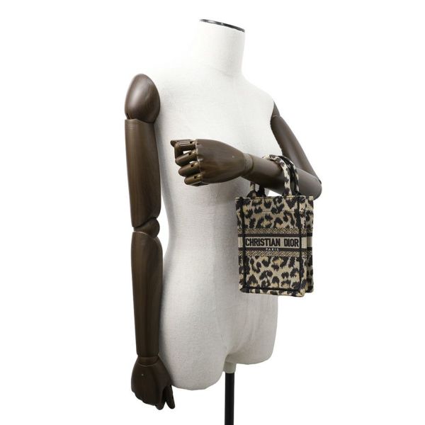 クリスチャン・ディオール ハンドバッグ ブックトートミニ レオパード S5555CRHM Christian Dior 2wayショルダー ヒョウ柄