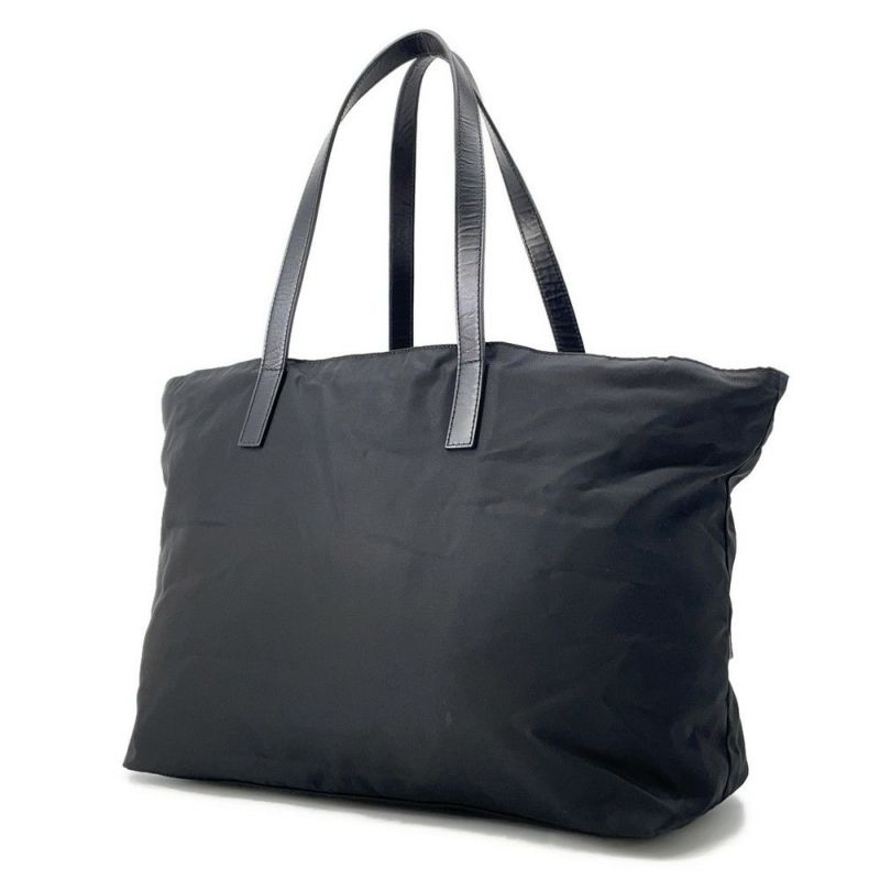 プラダ ショルダーバッグ 三角ロゴ ナイロン レザー PRADA ハンドバッグ 黒