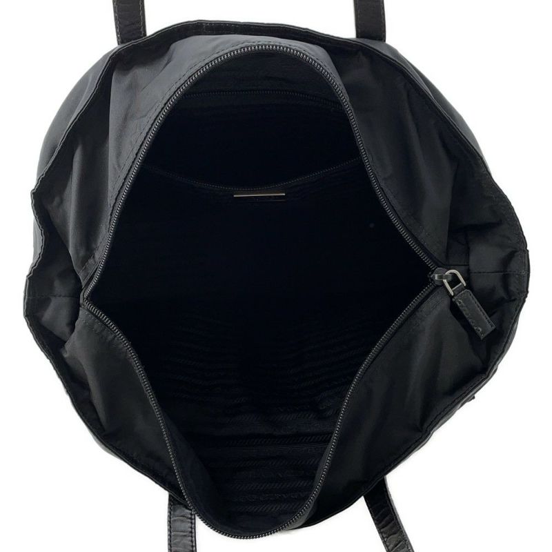 プラダ ショルダーバッグ 三角ロゴ ナイロン レザー PRADA ハンドバッグ 黒