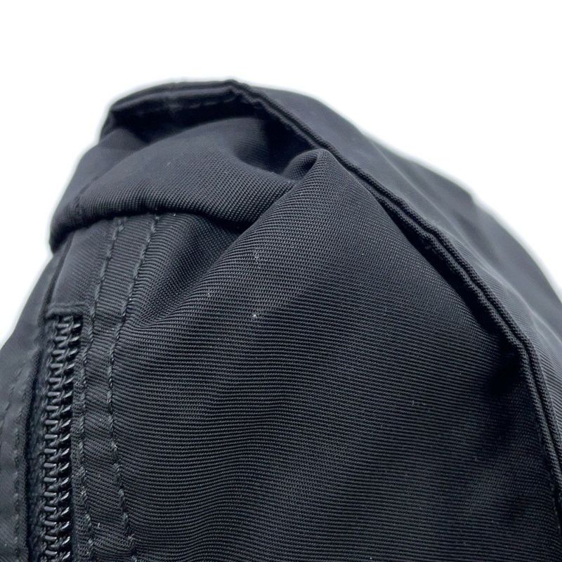 プラダ ショルダーバッグ 三角ロゴ ナイロン レザー PRADA ハンドバッグ 黒