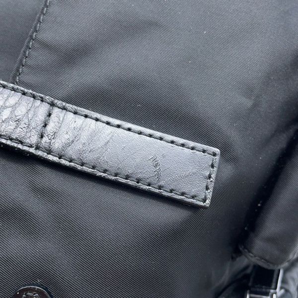 プラダ ショルダーバッグ 三角ロゴ ナイロン レザー PRADA ハンドバッグ 黒