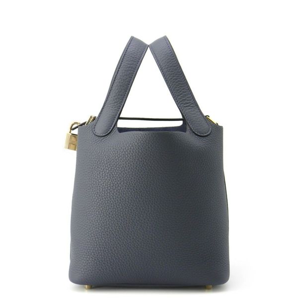 エルメス ハンドバッグ ピコタンロックPM グリミスティ/シャンパンゴールド金具 トリヨンクレマンス W刻印