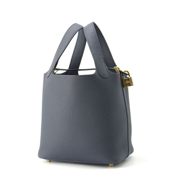 エルメス ハンドバッグ ピコタンロックPM グリミスティ/シャンパンゴールド金具 トリヨンクレマンス W刻印