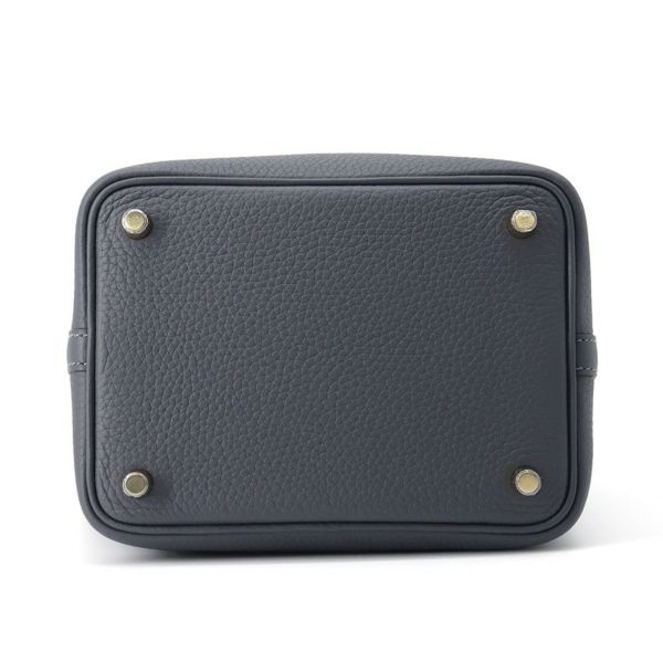 エルメス ハンドバッグ ピコタンロックPM グリミスティ/シャンパンゴールド金具 トリヨンクレマンス W刻印