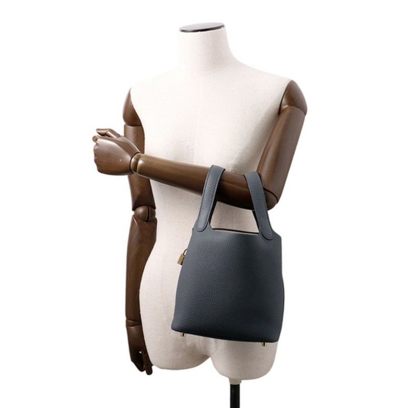 エルメス ハンドバッグ ピコタンロックPM グリミスティ/シャンパンゴールド金具 トリヨンクレマンス W刻印