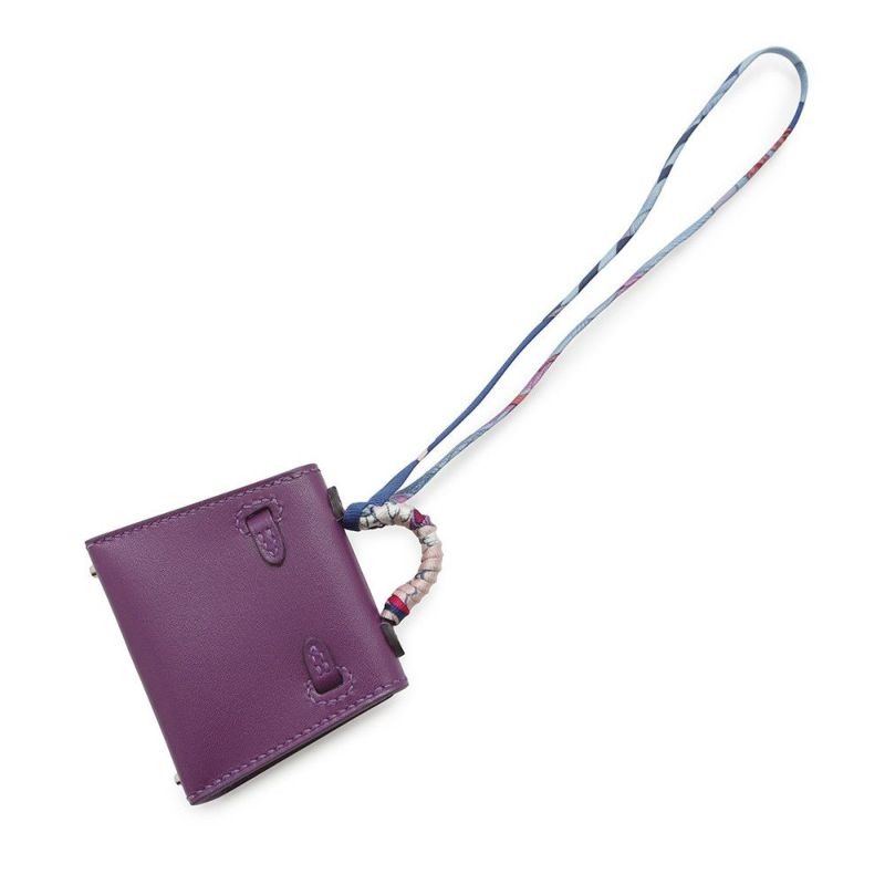 エルメス バッグチャーム ケリートゥイリー アネモネ/シルバー金具 タデラクト U刻印 HERMES チャーム