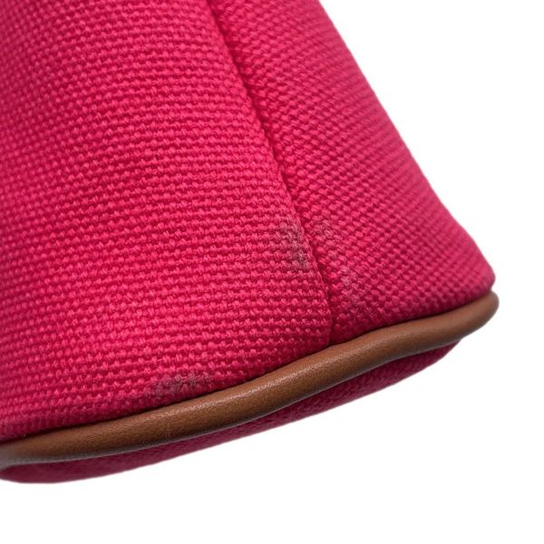 エルメス ポーチ ボリードポーチ ミニ ハイビスカス/シルバー金具 キャンバス HERMES 小物入れ