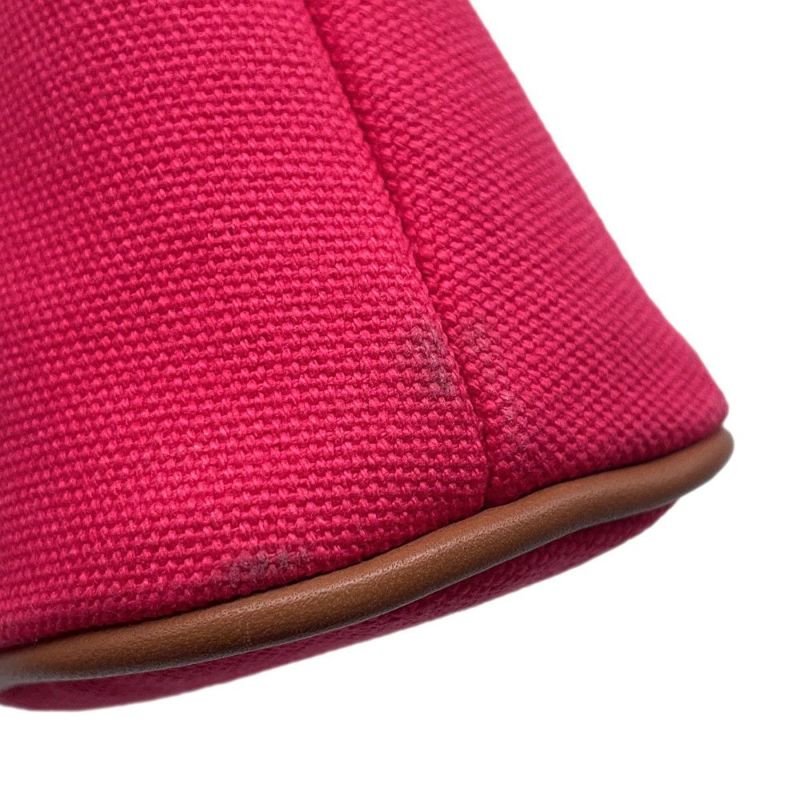 エルメス ポーチ ボリードポーチ ミニ ハイビスカス/シルバー金具 キャンバス HERMES 小物入れ