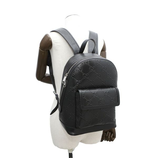 グッチ リュック GGエンボス バックパック レザー 658579 GUCCI リュックサック 黒