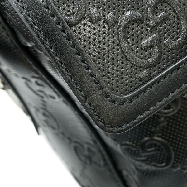 グッチ リュック GGエンボス バックパック レザー 658579 GUCCI リュックサック 黒