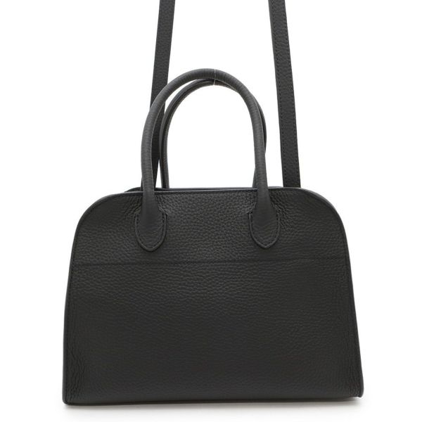 ザ ロウ ハンドバッグ ソフトマルゴー10 SOFT MARGAUX レザー W1190 L133 THE ROW ショルダーバッグ 黒