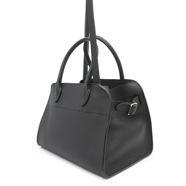 ザ ロウ ハンドバッグ ソフトマルゴー10 SOFT MARGAUX レザー W1190 L133 THE ROW ショルダーバッグ 黒