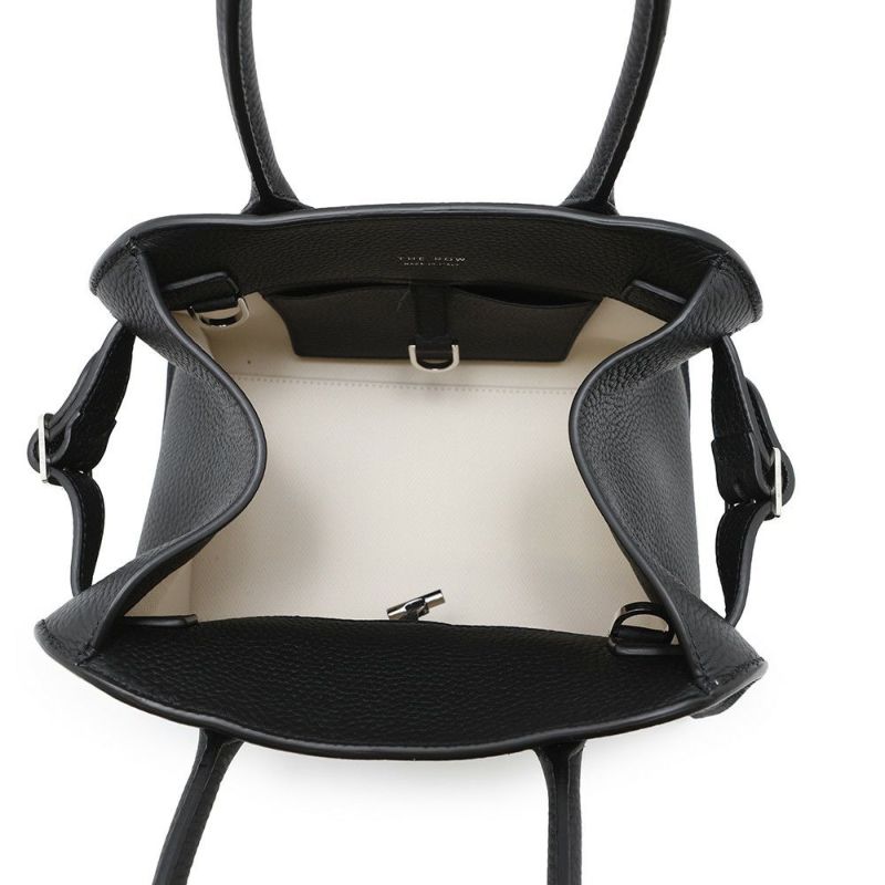 ザ ロウ ハンドバッグ ソフトマルゴー10 SOFT MARGAUX レザー W1190 L133 THE ROW ショルダーバッグ 黒