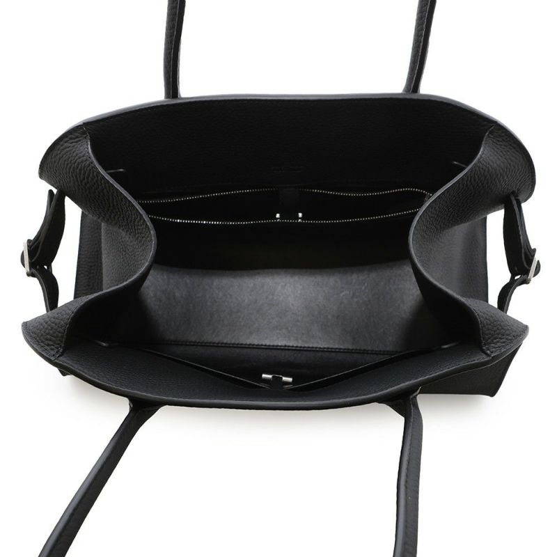 ザ ロウ トートバッグ マルゴー12 レザー W1712 L133 THE ROW ショルダーバッグ 黒