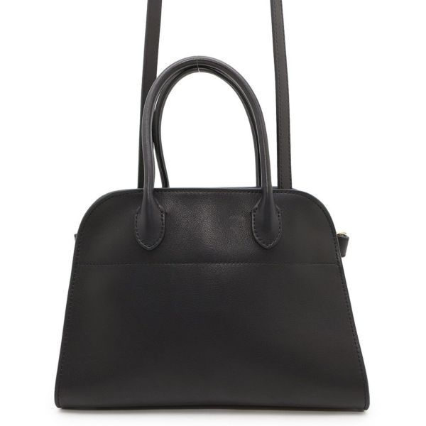 ザ ロウ ハンドバッグ マルゴー10 レザー W1190 L72 THE ROW 2wayショルダーバッグ 黒