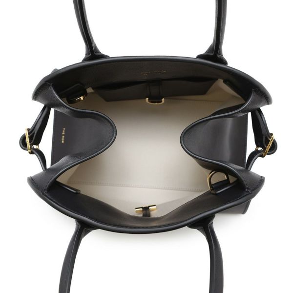 ザ ロウ ハンドバッグ マルゴー10 レザー W1190 L72 THE ROW 2wayショルダーバッグ 黒