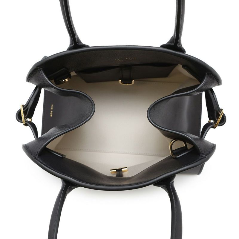 ザ ロウ ハンドバッグ マルゴー10 レザー W1190 L72 THE ROW 2wayショルダーバッグ 黒