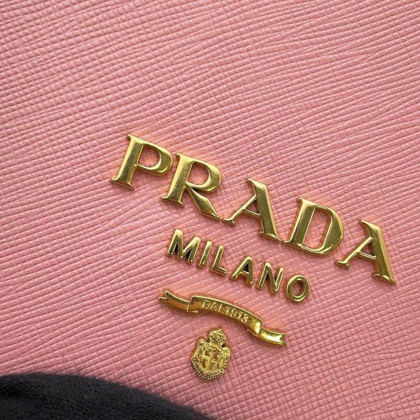 プラダ チェーンショルダーバッグ サフィアーノ PRADA バッグ ピンク アウトレット品