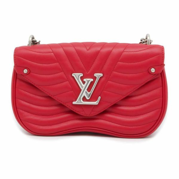 ルイヴィトン ショルダーバッグ カーフレザー ニューウェーブ チェーンバッグMM M51943 LOUIS VUITTON レッド 3way