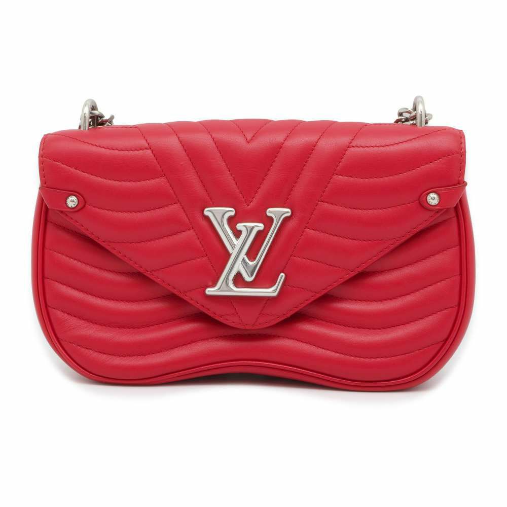 ルイヴィトン ショルダーバッグ カーフレザー ニューウェーブ チェーンバッグMM M51943 LOUIS VUITTON レッド 3way