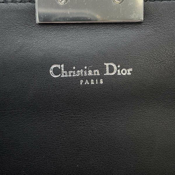 クリスチャン・ディオール チェーンウォレット スパンコール レザー Christian Dior 財布 黒